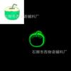 Sapato de fruta luminoso com desenho de flor e buracos, sapato decorativo de borracha macia em PVC, fivela decorativa criativa fluorescente superior