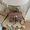 Moda Verano 2026 Bolso de Mano Caja Estampado de Leopardo Bolso de Almacenamiento Retro Trendy Bolso de Hombro Cruzado Bolso para Mujer