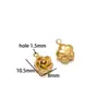 Colgante de Flor de Rosa de Acero Inoxidable Chapado al Vacío de 18K Accesorios para Collares, Pendientes y Pulseras DIY Joyería al por Mayor Transfronterizo