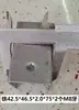 Conectores para Tubos Quadrados com Grampos em U de Ferro sem Solda e Fixadores Galvanizados de Aço Inoxidável para Móveis, Prateleiras e Expositores