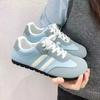Zapatos de Entrenamiento Alemanes Azul Lago Populares para Mujer Otoño 2025 Nuevos Planos Ligeros Versátiles Zapatos Casuales Ins para Mujer