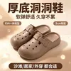 Sapatos de Furos EVA Femininos Verão Novo Solado Grosso Antiderrapante Biqueira Fechada Sandálias Desenho Animado Fofo Sapato de Praia para Exterior Transfronteiriço