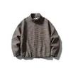 Jaqueta de Lã Xadrez Houndstooth Retrô Americana Nova Outono 2026 Yidao Jaqueta Harrington de Alto Padrão Masculina