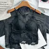 Camisola de encaje francés sin espalda y con escote en V, top sin mangas cómodo para mujeres con poco busto, fruncido que previene la exposición, transpirable, de longitud media, fino