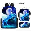 Novo Unicórnio Unicórnio Animal Mochila Digital Impressão em Cores Animação Cartoon Mochila Lote