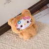 Nuevo Lindo Colgante Llavero de Peluche KT Muñeco de Gato Pequeño Llavero Accesorios Colgantes para Mochila de Estudiante