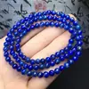 Cristal Natural Lápis Lazúli Pedra Bruta Contas Redondas Polidas Contas Soltas Acessórios para Pulseira de Miçangas Feitas à Mão DIY Produtos Semi-acabados