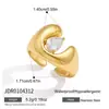 Anillo Jieding de acero inoxidable con oro de 18k y circón, acero de titanio, no se decolora, joyería de mano, accesorios de nicho de alta gama, venta al por mayor transfronteriza