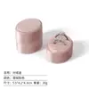 Caja Mini Exquisita Ovalada de Terciopelo Coreano para Anillo, Caja de Almacenamiento de Joyería de Alto Nivel para Anillos de Pareja, Caja de Embalaje, Stock Listo de Fábrica