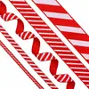 Fita Costurada Diagonal Listrada de Natal Personalizada de 2,5cm Fita para Embalagem de Caixa de Presente Acessórios de Decoração para Cena de Feriado