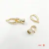 Fecho de Conector Oval Irregular com Retenção de Cor Forte, Banhado a Ouro, Fecho Final, Fivela, Acessórios para Joias DIY, Pulseira de Pérolas, Colar