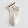 Calcetines de Encaje de Hilo con Lunares para Mujer Primavera y Verano Calcetines Cortos Finos Calcetines de Algodón de Tubo Corto Ins de Moda Lindo Dibujo Animado Calcetines Bajos de Barco
