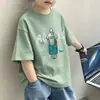 Ropa Infantil Verano Camiseta de Manga Corta para Niños 2026 Nuevo Estilo de Verano Tops Sueltos y Elegantes de Algodón Puro Camiseta de Moda