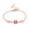 Pulsera de Amistad Única para el Año de Nacimiento, No Se Desvanece, Diseño de Alta Gama, Acero Titanio Oro Rosa Joyería para Mujer Venta al por Mayor Hecho a Mano