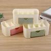 Caja de Almacenamiento de Cosméticos Lisa Creativa con Cajón Caja Ordenada Dormitorio de Estudiantes Escritorio Compartimento para Productos para el Cuidado de la Piel Caja de Tocador
