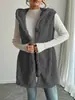 2026 Venta Caliente Transfronteriza de Comercio Exterior Europeo y Americano Cárdigan de Botones con Capucha de Felpa Doble Cara Color Sólido Chaleco Casual para Mujer Otoño e Invierno