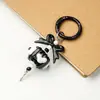 Huella de pata de gato pintura al óleo llavero colgante para bolso accesorios anillo de resorte llavero abierto venta al por mayor