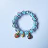 Pulsera de Flores Incrustadas en el Centro Pulsera de Esmalte Pulsera de Esmalte Pulsera de Esmalte Joyería Vintage Temperamento Pulsera Versátil