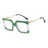 2023 Nuevo Armazón de Gafas de Caja de Moda para Mujer con Espejo Plano Antiluz Azul, Armazón de Gafas de Combinación de Colores Personalizado, Venta al por Mayor
