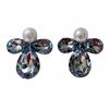 Aretes de Cristal Cuadrado de Moda de Alta Gama para Combinar con Todo Aretes Colgantes Geométricos Redondos Simples Aretes Flash Distintivos