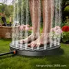 Ducha de Jardín Kangrun Redonda Negra Marco de Aluminio Gunmetal Montaje en Suelo A prueba de Viento e Impermeable Altura de la Fuente Hasta 4 Metros con Ruedas