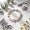 Pulsera Popular Transfronteriza de Macarrón Cerámico con Forma de Estrella de Mar y Caracola, Pulsera Elástica de Cuentas Estilo Océano con Conchas para Mujer