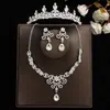 Tocado de novia accesorios de boda accesorios para el cabello Corona regalo de boda accesorios traje de collar de perlas coreanas de tres piezas venta al por mayor