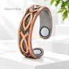TEMU Amazon Más Vendido Anillo Magnético Personalizado de Huevas de Pescado Moda Retro Anillo Magnético Abierto de Cobre Rojo Viejo