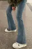 Jeans com Micro-Lam Design Sense Feminino Verão Tamanho Grande Menina Plus Size mm Cintura Alta Modelador Stretch Barra Crua Ferradura Calça Tendência