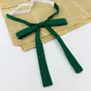 Pajarita de Color Sólido con Puntiagudos y Acentos de Plumas, Accesorios Jk, Pajarita Estilo Japonés para Estudiante Mujer, Pajarita Grande con Cordón, Estilo Uniforme Escolar