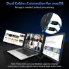 Nuevo Monitor Portátil de Doble Pantalla de 14 pulgadas y 15.6 pulgadas Pantalla de Expansión para Portátil Pantalla Periférica Plegable Multipanalla para Trading