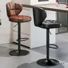 Silla de Barra, Silla Ajustable, Taburete Alto, Para Uso Doméstico, Estilo Moderno de Mediados de Siglo, Silla de Barra Sencilla, Lujo Ligero, Silla con Respaldo, Taburete de Cajero