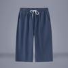 Verão Novo Calças Cropped Shorts de Praia Estudante Calças Largas Estilo Chinês Novo Estilo Chinês Algodão Linho Calças Casuais