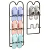 Estante para Pantuflas, Puerta de Tocador, Estante de Zapatos con Drenaje para Montar en la Pared, Entrada Baño Pared Estante de Zapatos de Múltiples Niveles