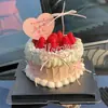 Decoración de Pastel con Forma de Corazón para el Día de la Madre 2025 Feliz Día de la Madre Tarjeta de Corazón Amor Mamá Inserción Acrílica