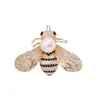 Broche Abelha de Pérola Retrô Temperamento Feminino de Alto Padrão Inseto Totalmente Diamantado Design de Broche Sensação de Design Pinos de Nicho Acessórios para Terno