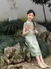Vestido Qipao Nuevo Estilo para Niñas 2026, Nueva Ropa Infantil Mejorada de Estilo Chino, Vestido de Princesa, Vestido Delgado de Verano