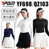 Ropa de golf PGM para mujer, camiseta deportiva ajustada de otoño, estilo deportivo cálido