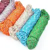 Tendedero de nylon portátil para viajes, sin perforaciones, para exteriores e interiores, cuerda a prueba de viento para secar ropa y atar artículos