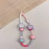 Cuentas de colores cadena cuadrada para teléfono móvil nueva correa para teléfono móvil cadena de cámara ccd nuevo colgante creativo para mujer de alto sentido