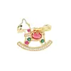 Broche de Caballo Bolsa de la Fortuna Colorida Estilo Chino para Mujer, Lindo y Exquisito, Buena Suerte y Riqueza, Pin del Zodiaco para el Año de Nacimiento, Mayoreo