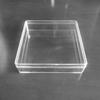 Caja cuadrada de cristal transparente de punto caja de plástico transparente PS embalaje almacenamiento caja pequeña caja de embalaje por inyección para auriculares Bluetooth