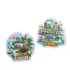 Artesanías de Resina al por Mayor, Imanes de Ciudad Acrílicos Creativos Lindos Originales de Dibujos Animados Personalizados de China, Imanes para Refrigerador de Hainan