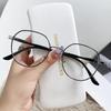 Nuevos lentes de lectura de moda anti-luz azul de alta definición montura poligonal lentes de lectura para negocios temperamento explosión de sonido temblor edad