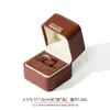 Caja de joyería de cuero PU de alta gama con etiqueta dorada, caja para anillos de esquinas redondeadas, caja para colgantes, pulseras y collares, caja de embalaje para joyería