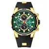 REWARD Reloj Deportivo Multifuncional para Hombre con Cronógrafo Correa de Silicona Luminoso Resistente al Agua Calendario Cuarzo Pulsera RD83016M