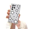 Funda Transparente Simple de Estrellas Negras y Blancas Tres Estrellas para Teléfono Adecuada para S22Ultra Funda Fina Suave Cubierta Protectora Venta al por Mayor