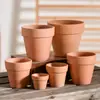 Macetas de Barro, Plantas Suculentas de Cerámica Roja, Macetas Universales Transpirables de Cerámica para Jardín de Balcón, Macetas de Cerámica Roja