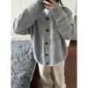 Cárdigan de Punto Redondo Estilo Retro Old Money para Hombres y Mujeres Otoño Estilo Ligero Maduro Suéter de Conjunto Cardigan con Sensación Perezosa Relajada
