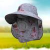 Sombrero de sol de ala ancha para primavera y verano, sombrero de sol para secado al aire libre en granja, sombrero de sol con protección solar para ciclismo, sombrero de té con máscara a prueba de polvo para mujer